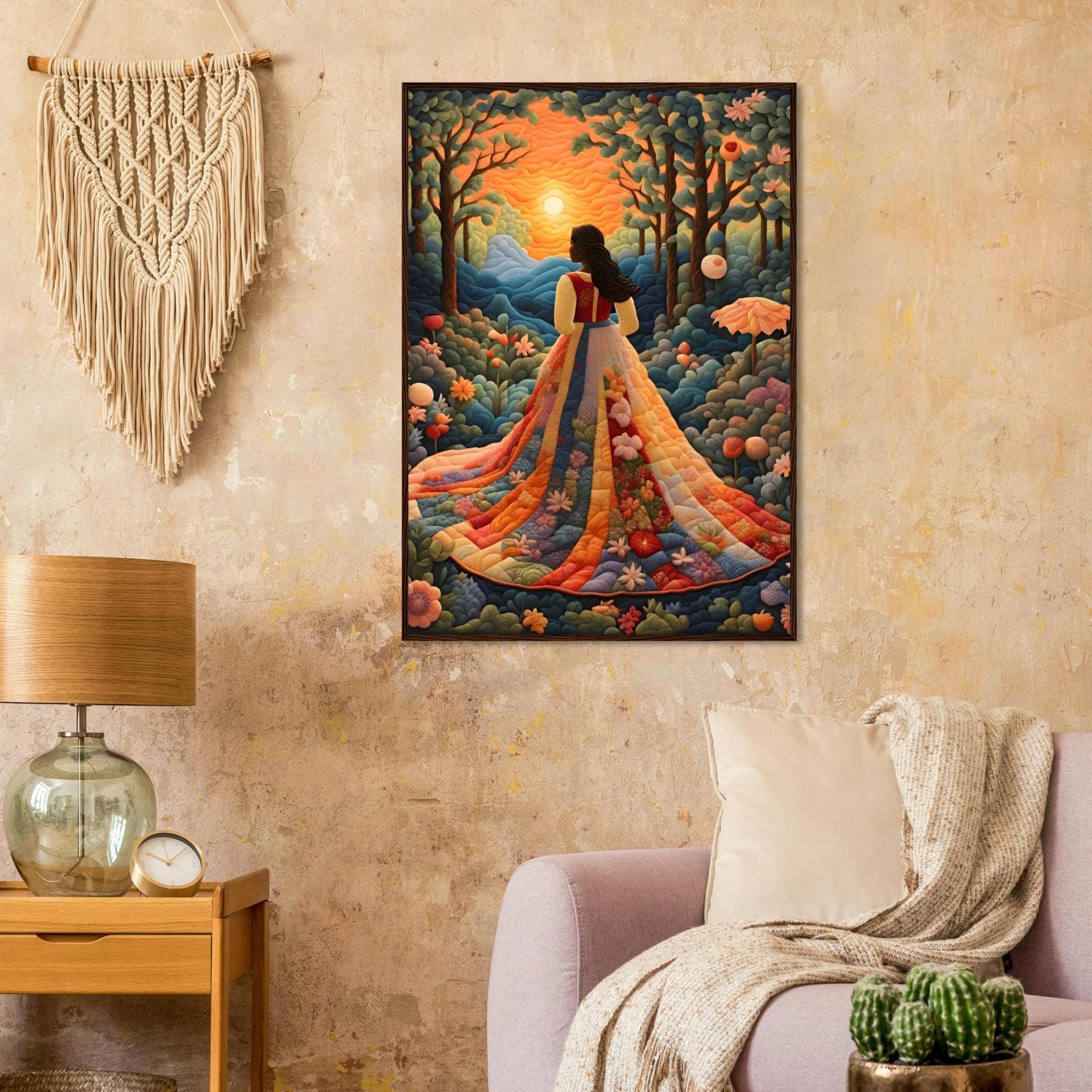 Floral Forest Print - Framed or Unframed - Original Art - Print on Paper