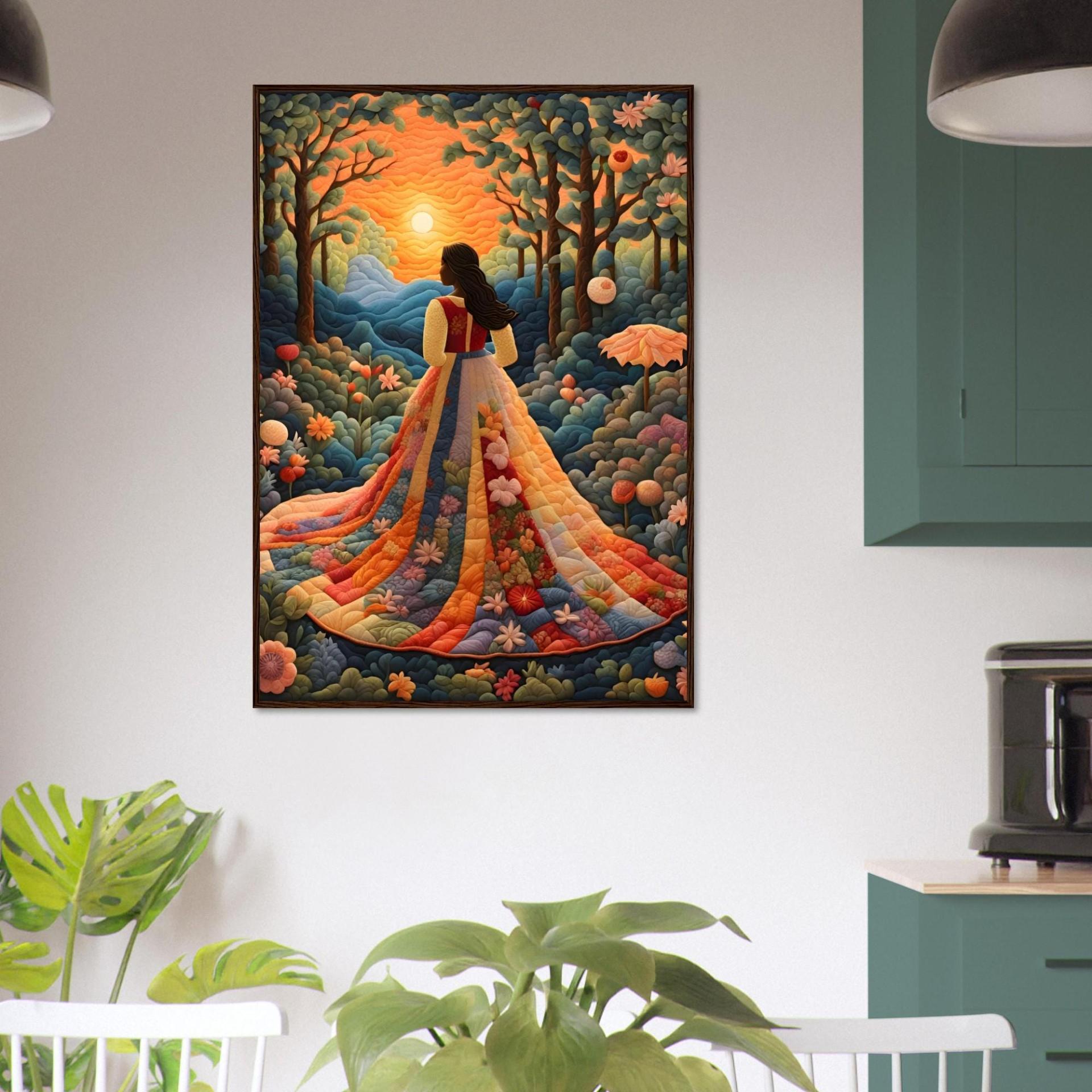 Floral Forest Print - Framed or Unframed - Original Art - Print on Paper