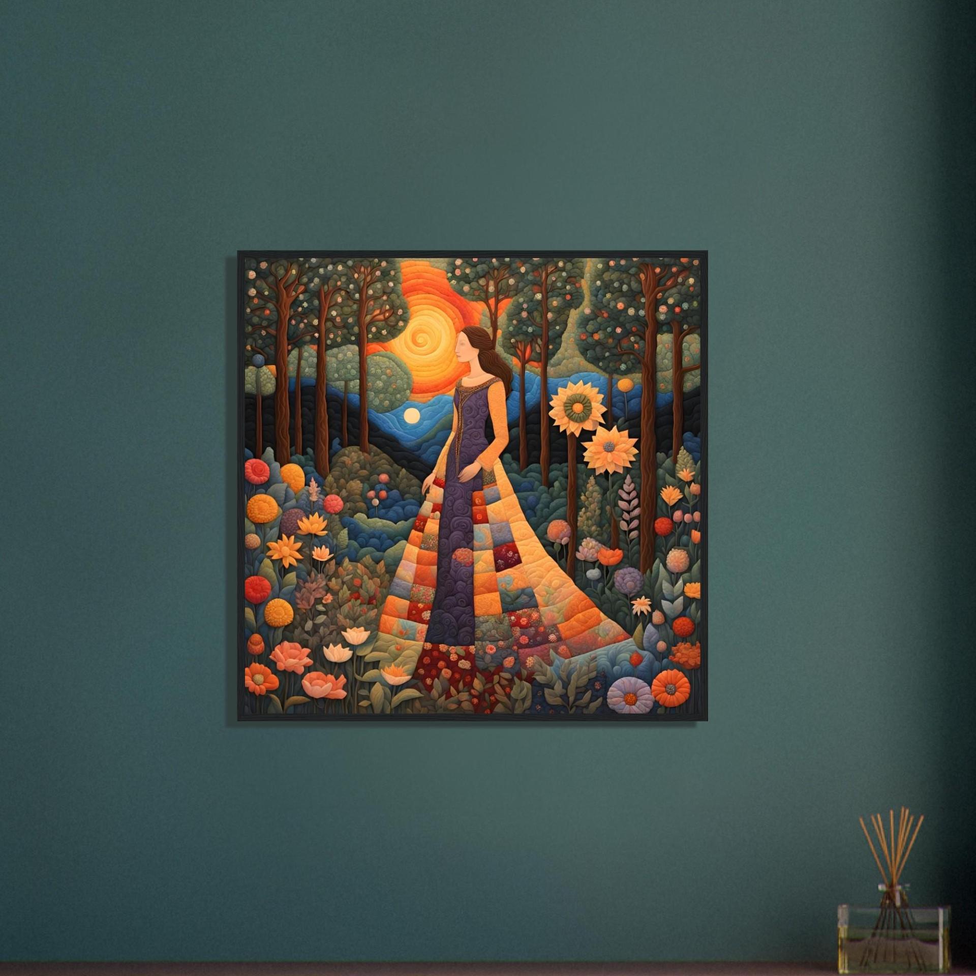Floral Forest Print - Framed or Unframed - Original Art - Print on Paper