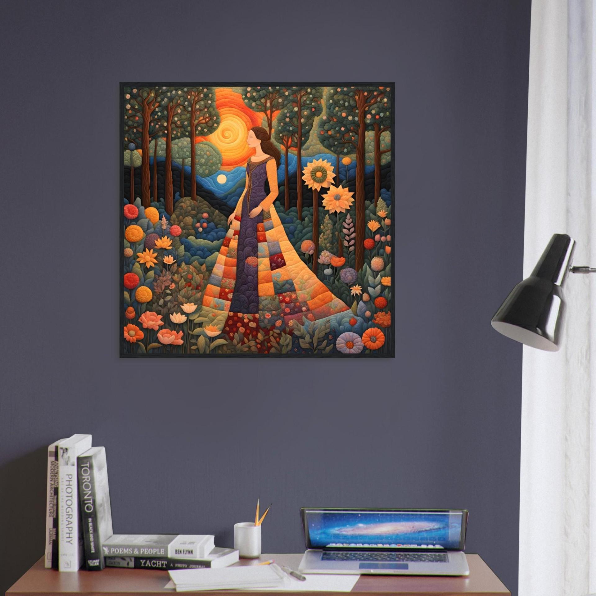 Floral Forest Print - Framed or Unframed - Original Art - Print on Paper
