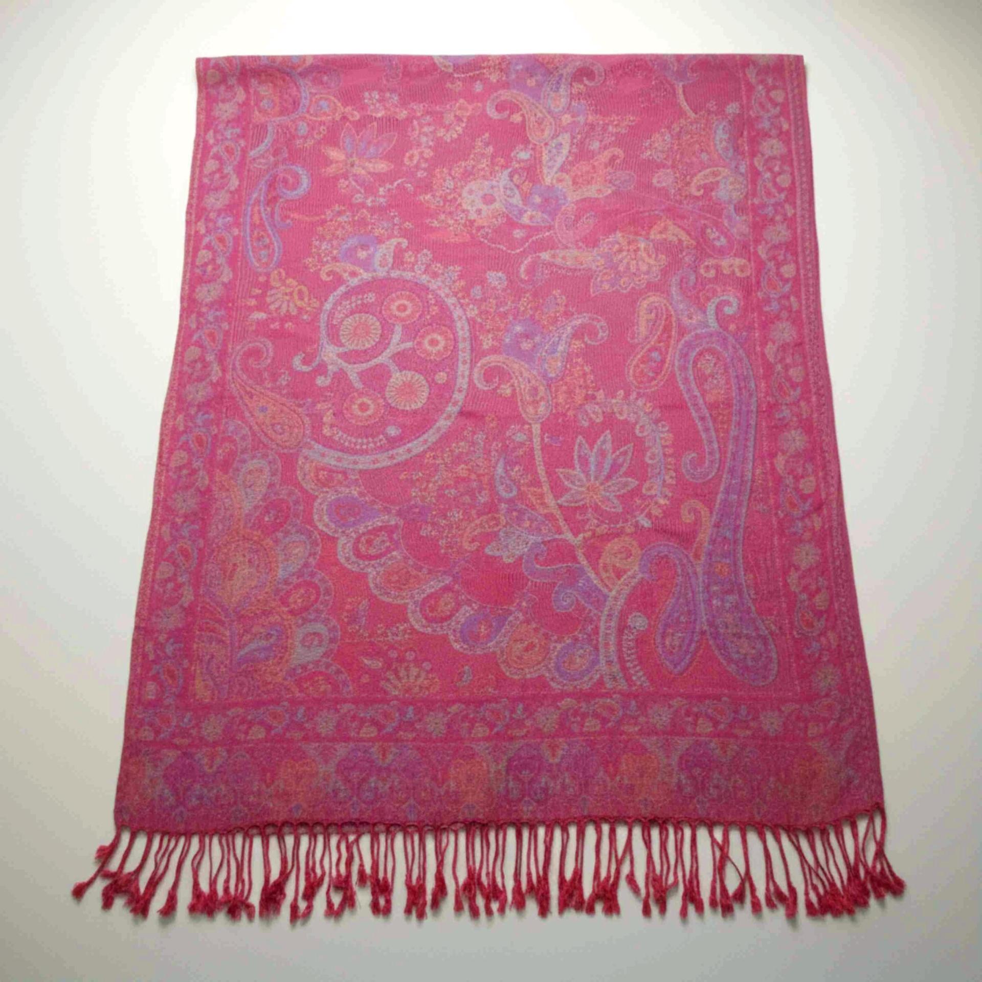 Reversible Soft Pashmina Shawl & Scarf for Women, Jacquard Brocade, Shawl, Sarong or Head Wraps