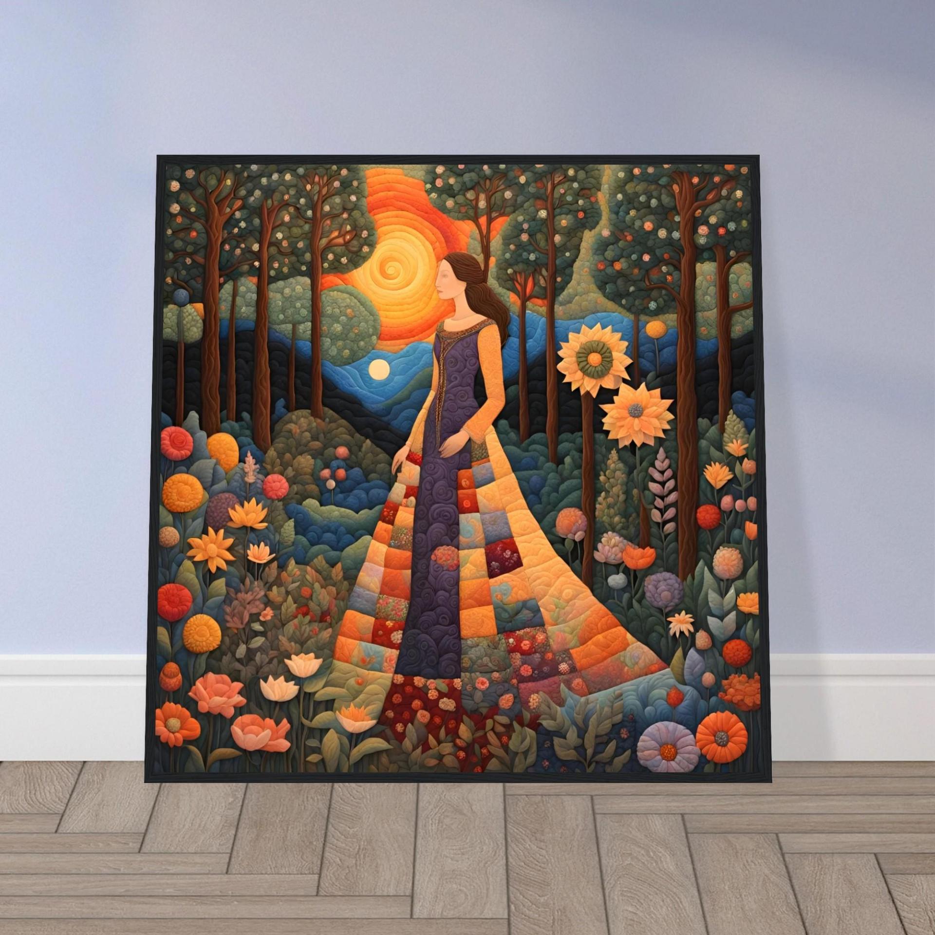 Floral Forest Print - Framed or Unframed - Original Art - Print on Paper