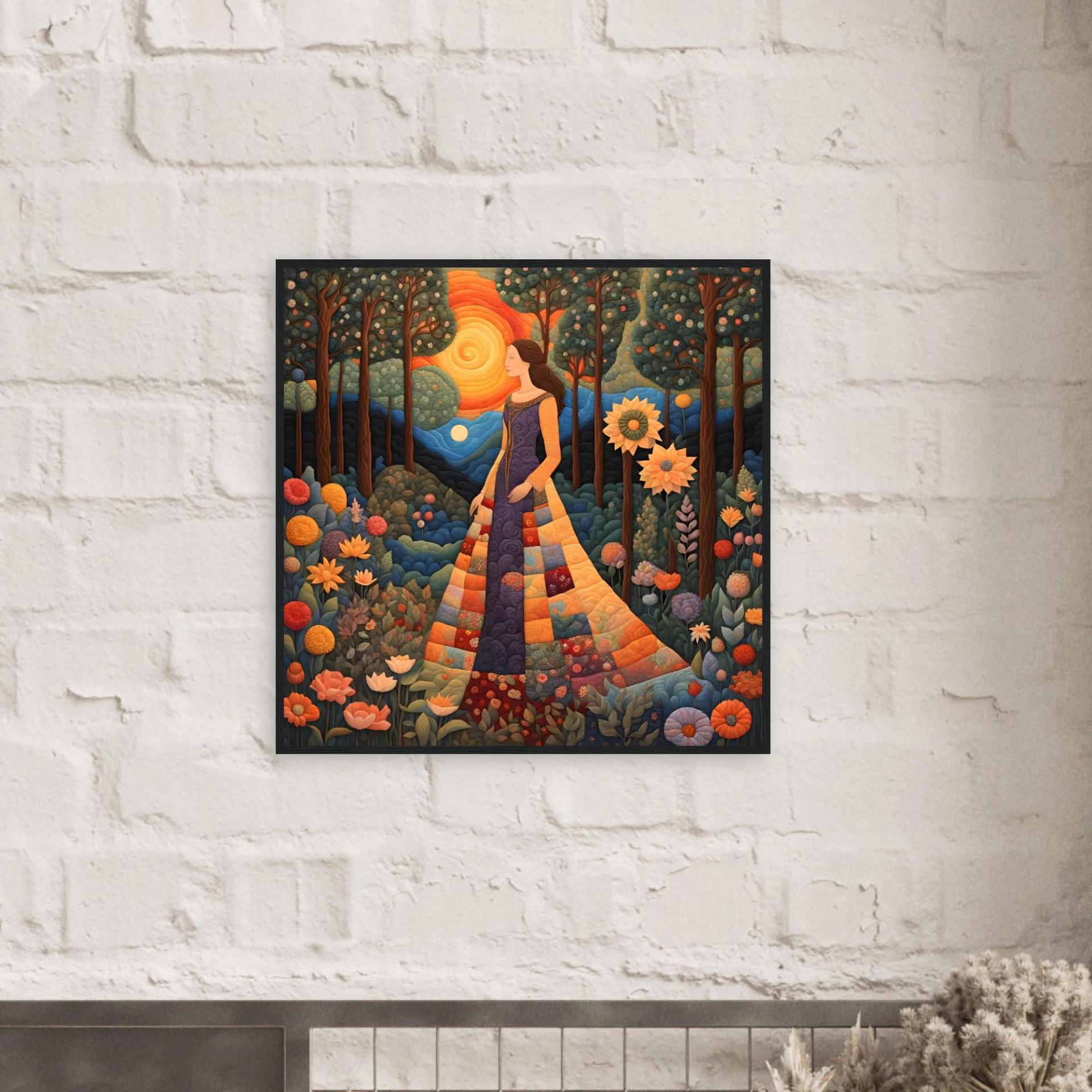 Floral Forest Print - Framed or Unframed - Original Art - Print on Paper