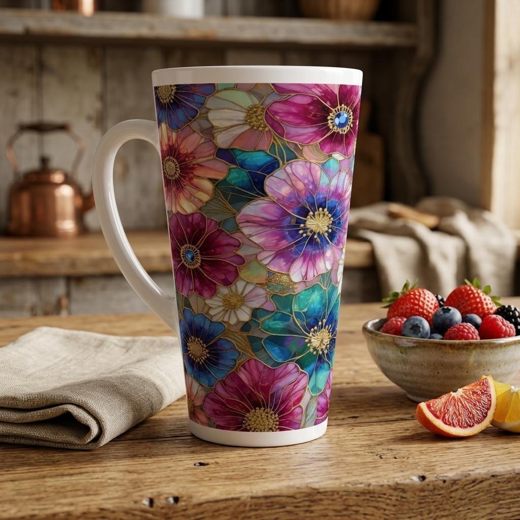 Latte 17oz Ceramic Mug - Coffee or Tea Cup, Extra Tall