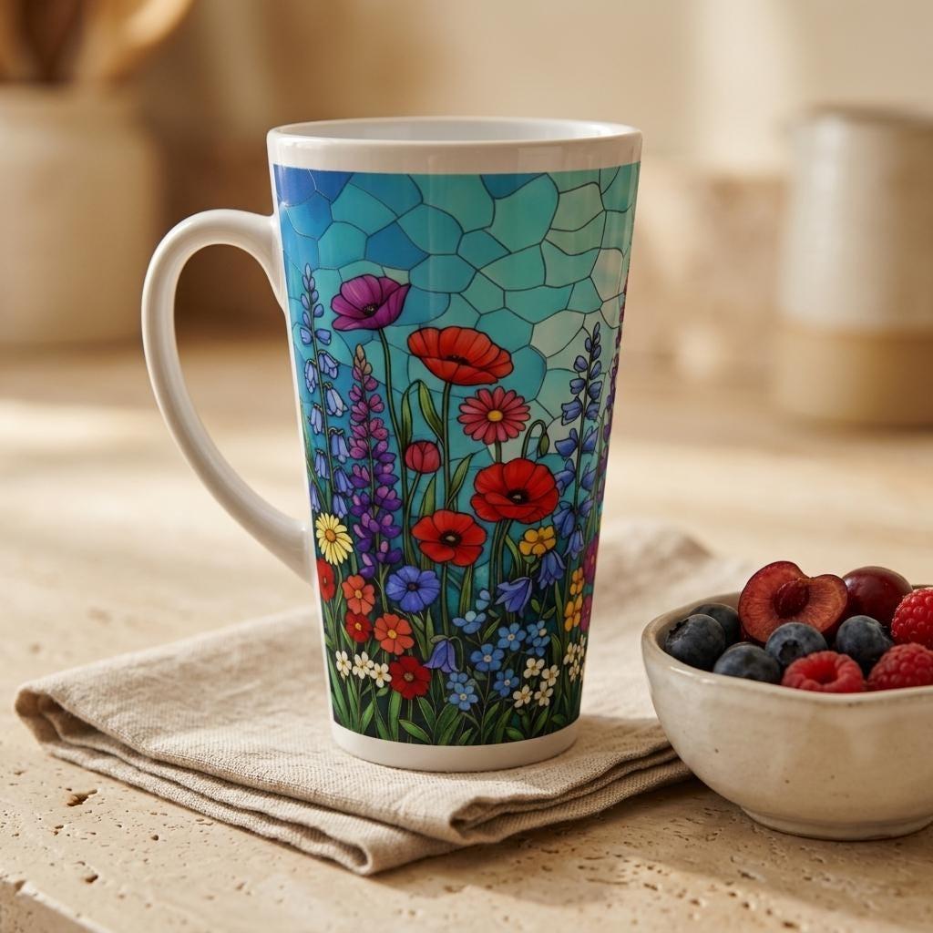 Latte 17oz Ceramic Mug - Coffee or Tea Cup, Extra Tall