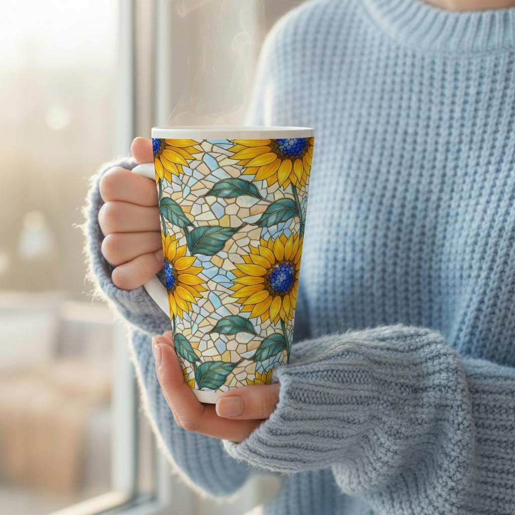 Latte 17oz Ceramic Mug - Coffee or Tea Cup, Extra Tall