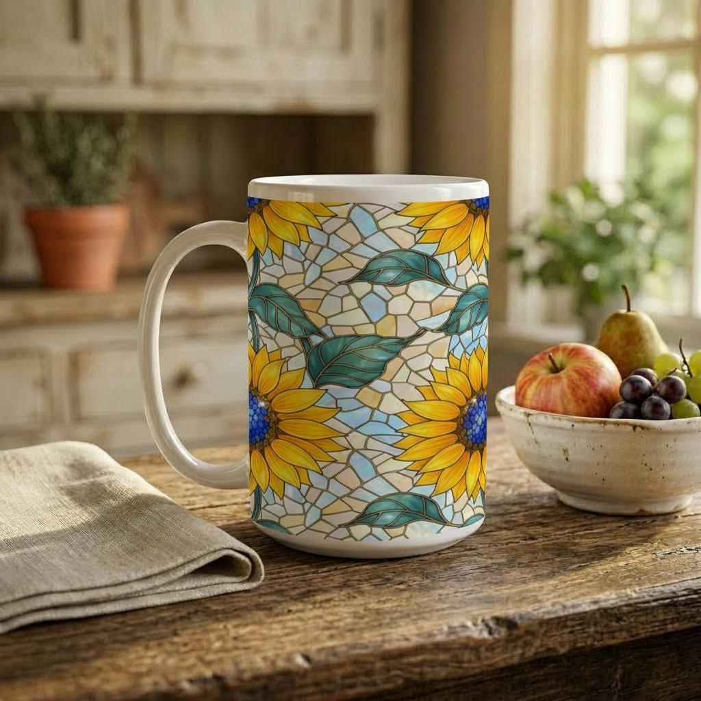 Floral Cups -  Large and Small Ceramic Mugs