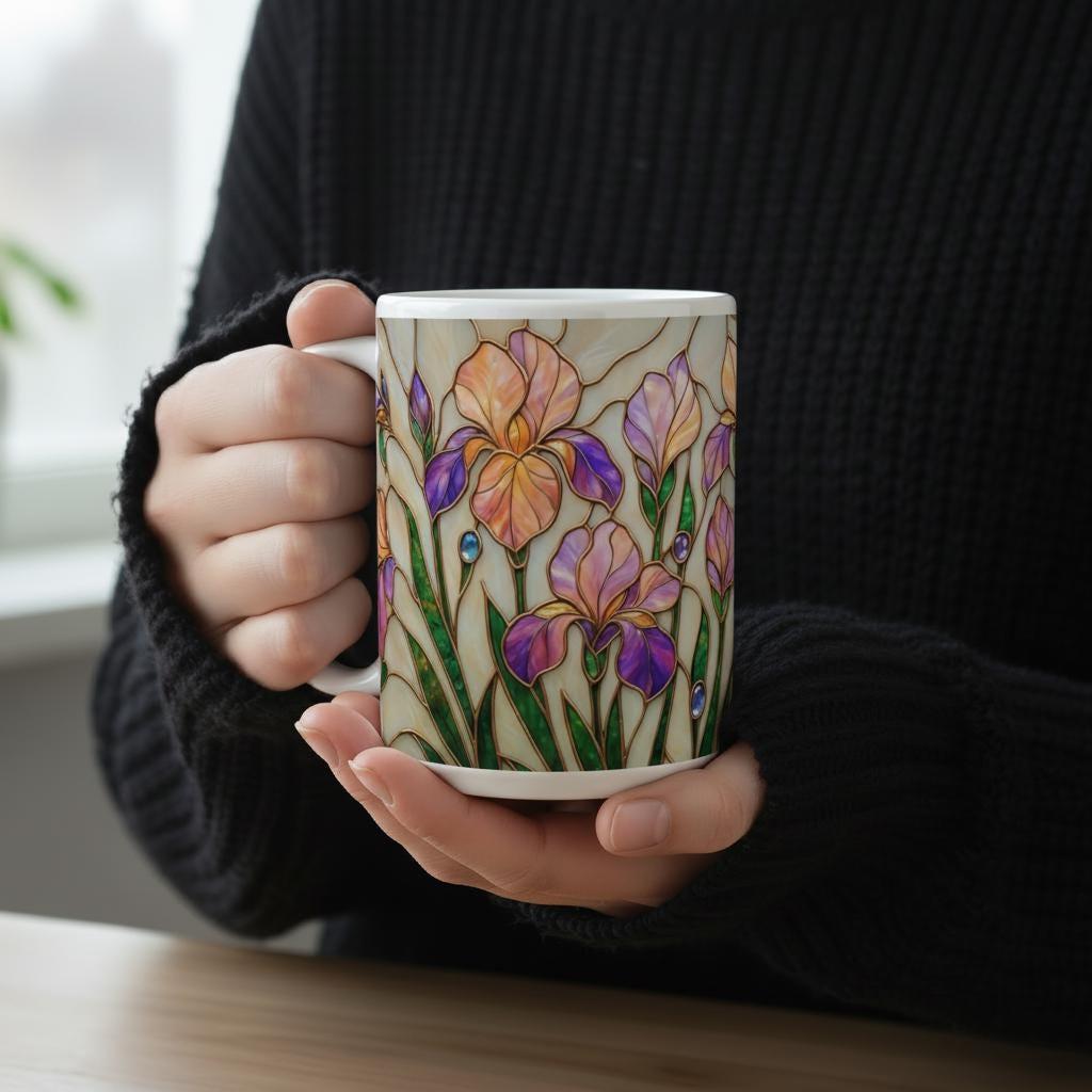 Floral Cups -  Large and Small Ceramic Mugs