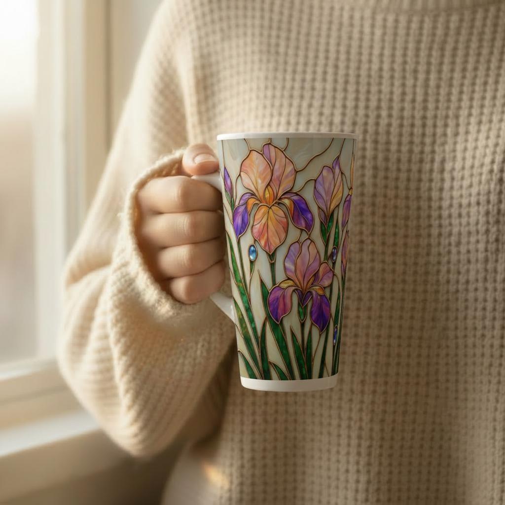 Latte 17oz Ceramic Mug - Coffee or Tea Cup, Extra Tall