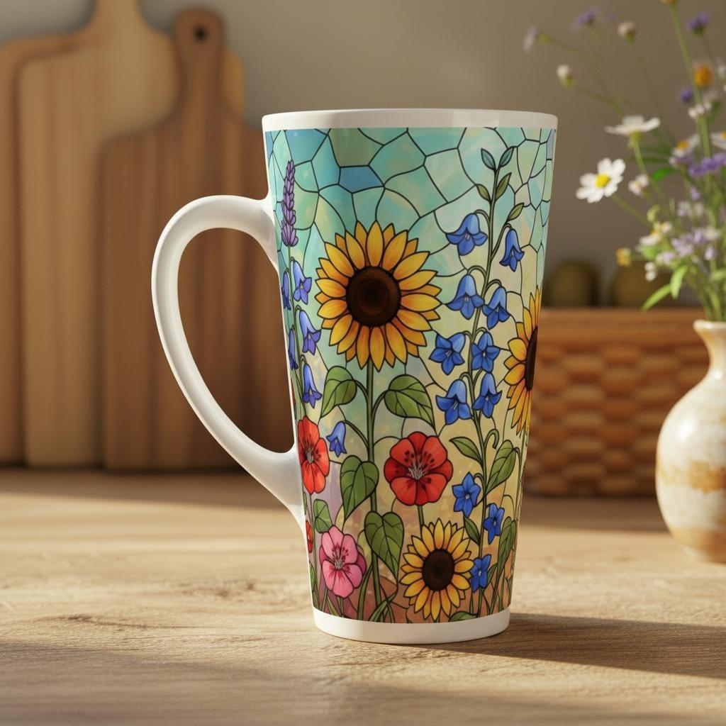 Latte 17oz Ceramic Mug - Coffee or Tea Cup, Extra Tall