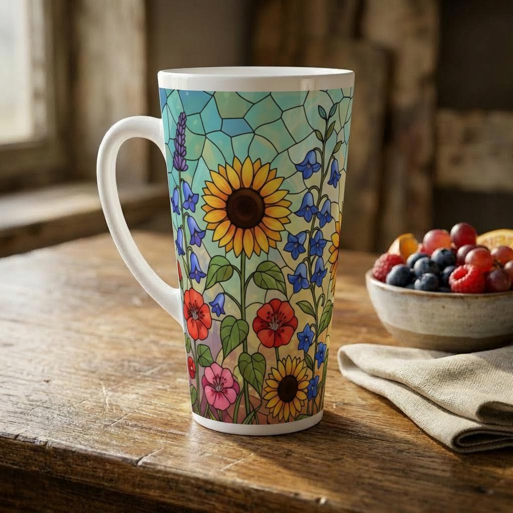 Latte 17oz Ceramic Mug - Coffee or Tea Cup, Extra Tall