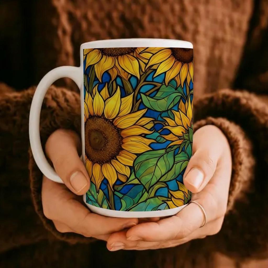 Floral Cups -  Large and Small Ceramic Mugs