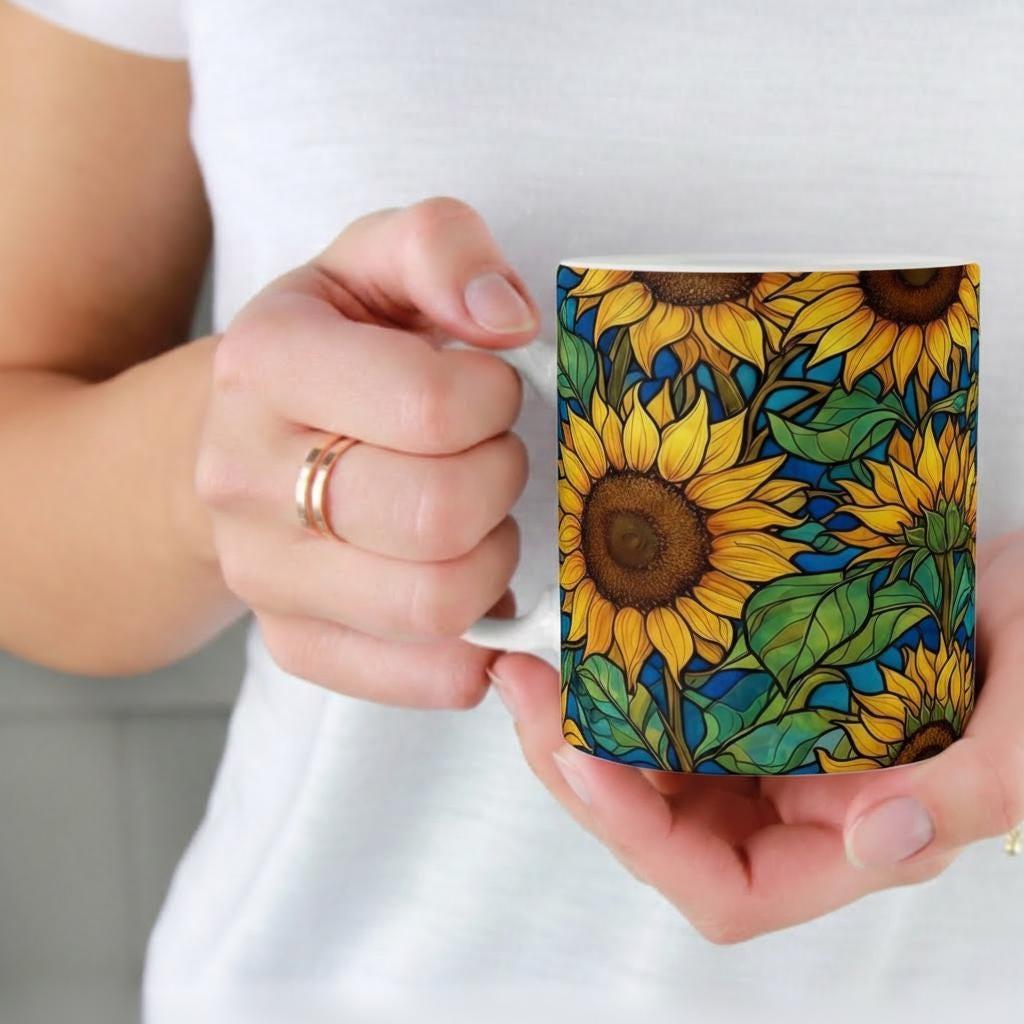 Floral Cups -  Large and Small Ceramic Mugs