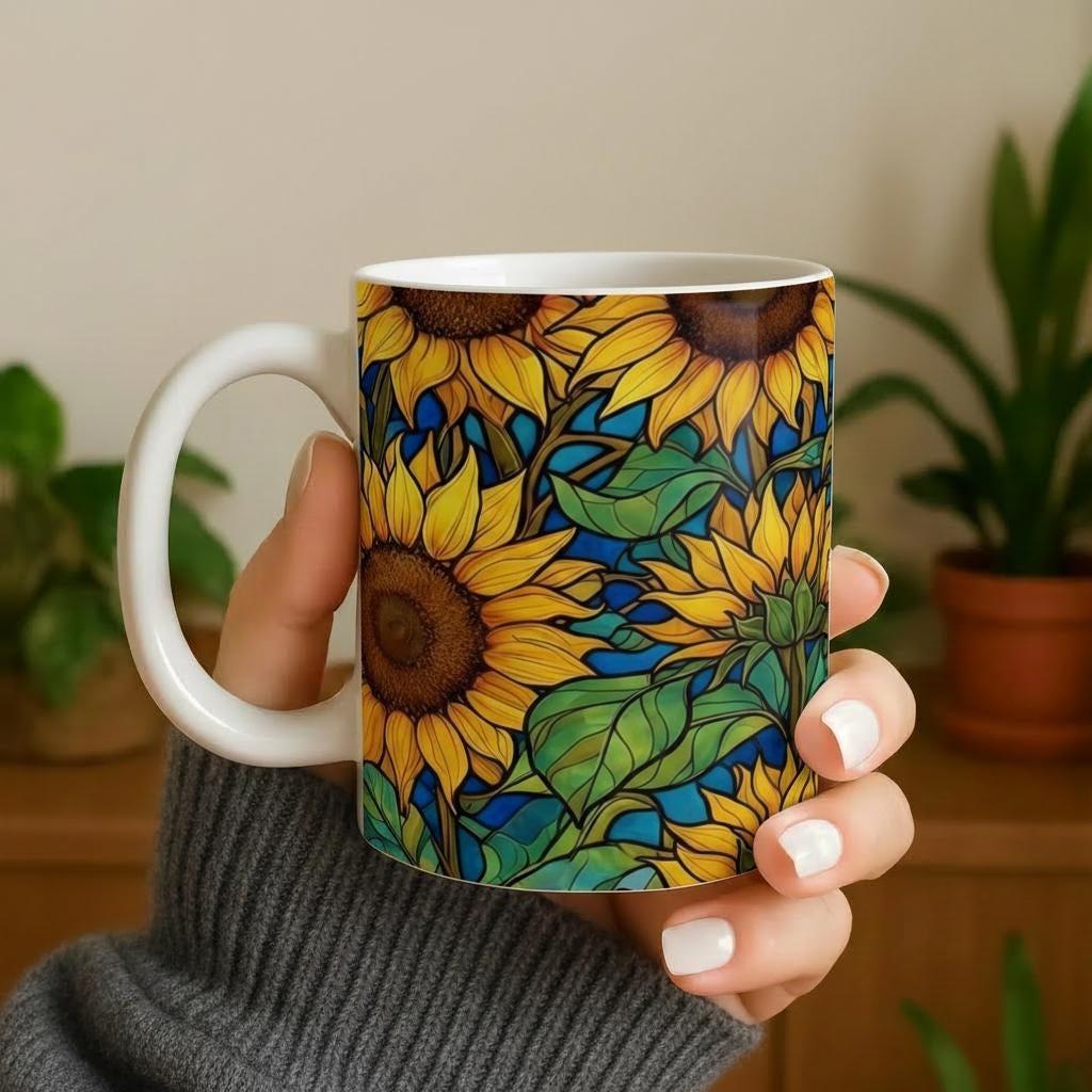 Floral Cups -  Large and Small Ceramic Mugs