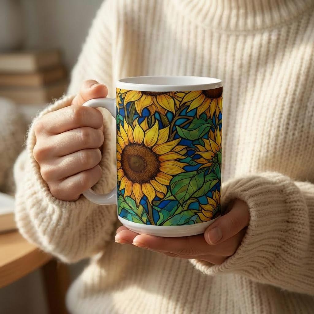 Floral Cups -  Large and Small Ceramic Mugs