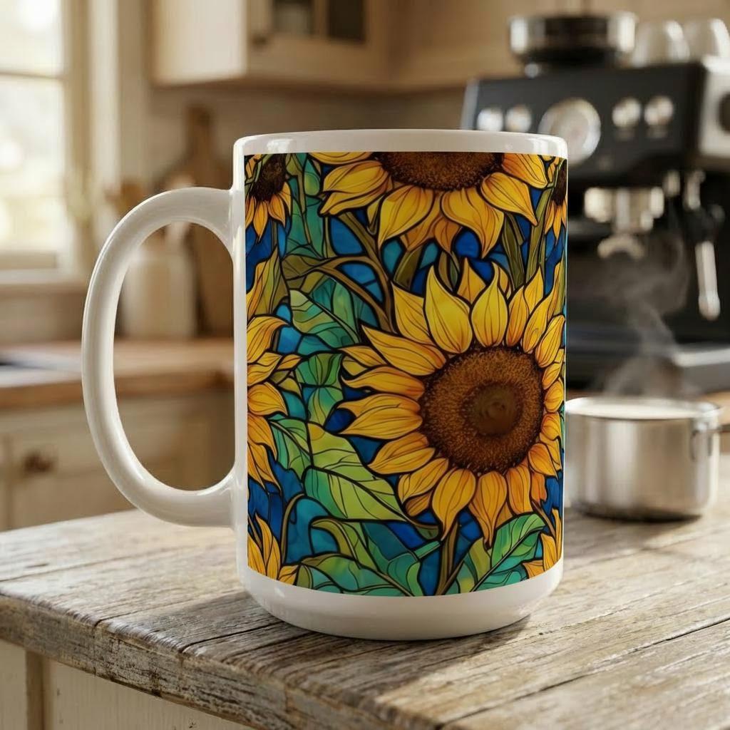 Floral Cups -  Large and Small Ceramic Mugs
