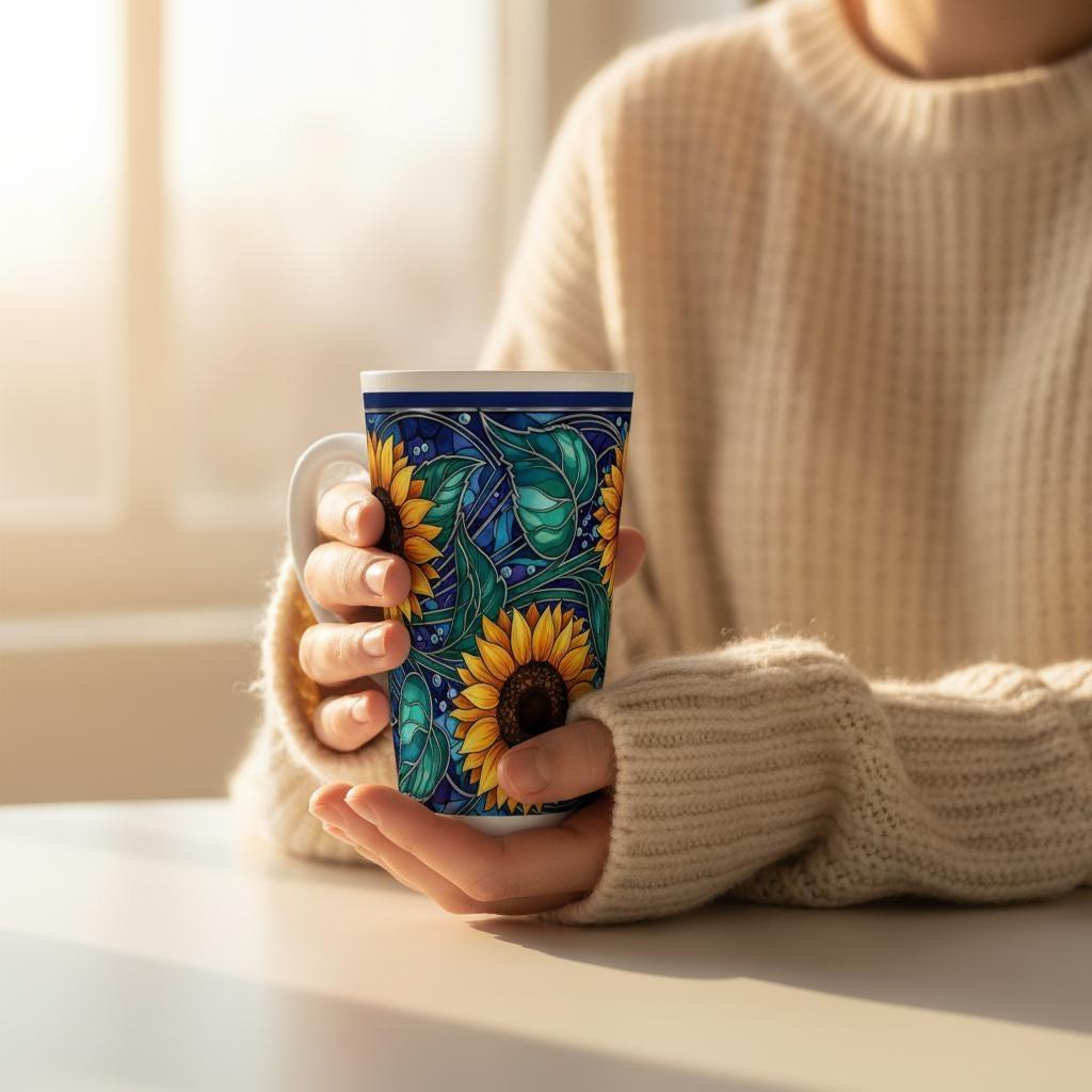 Latte 17oz Ceramic Mug - Coffee or Tea Cup, Extra Tall