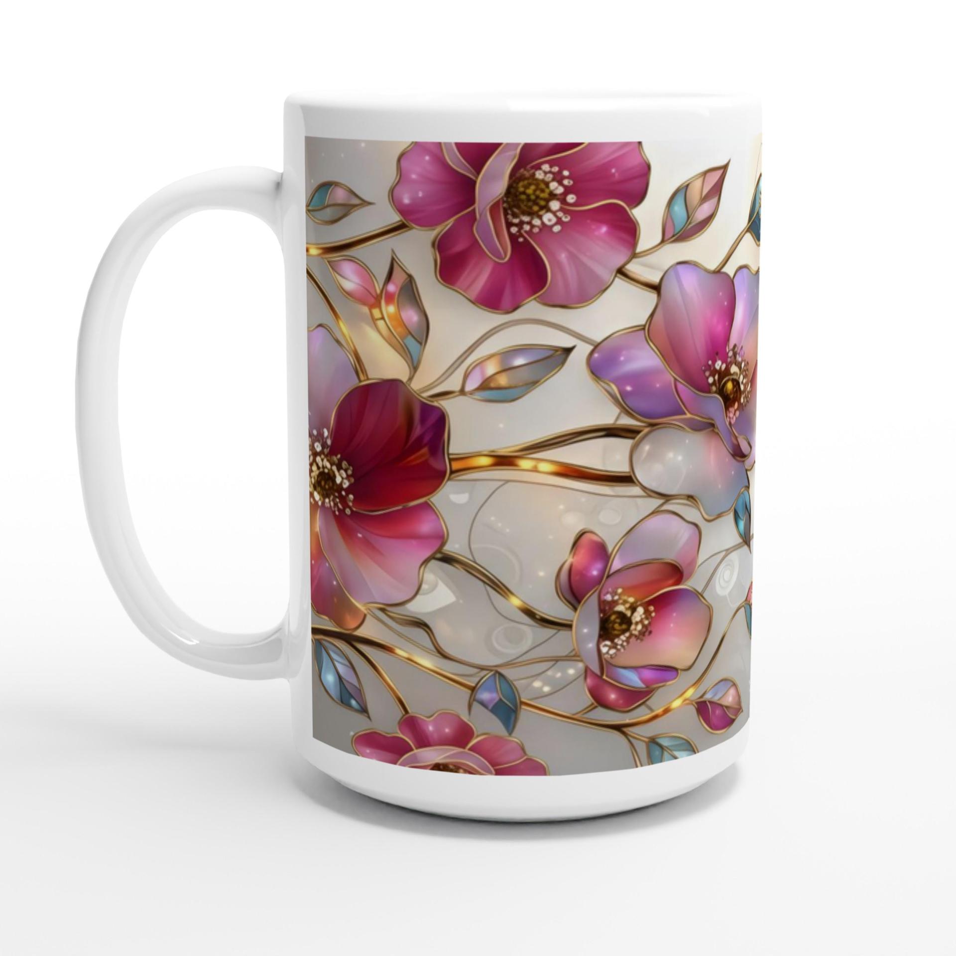 Floral Cups -  Large and Small Ceramic Mugs