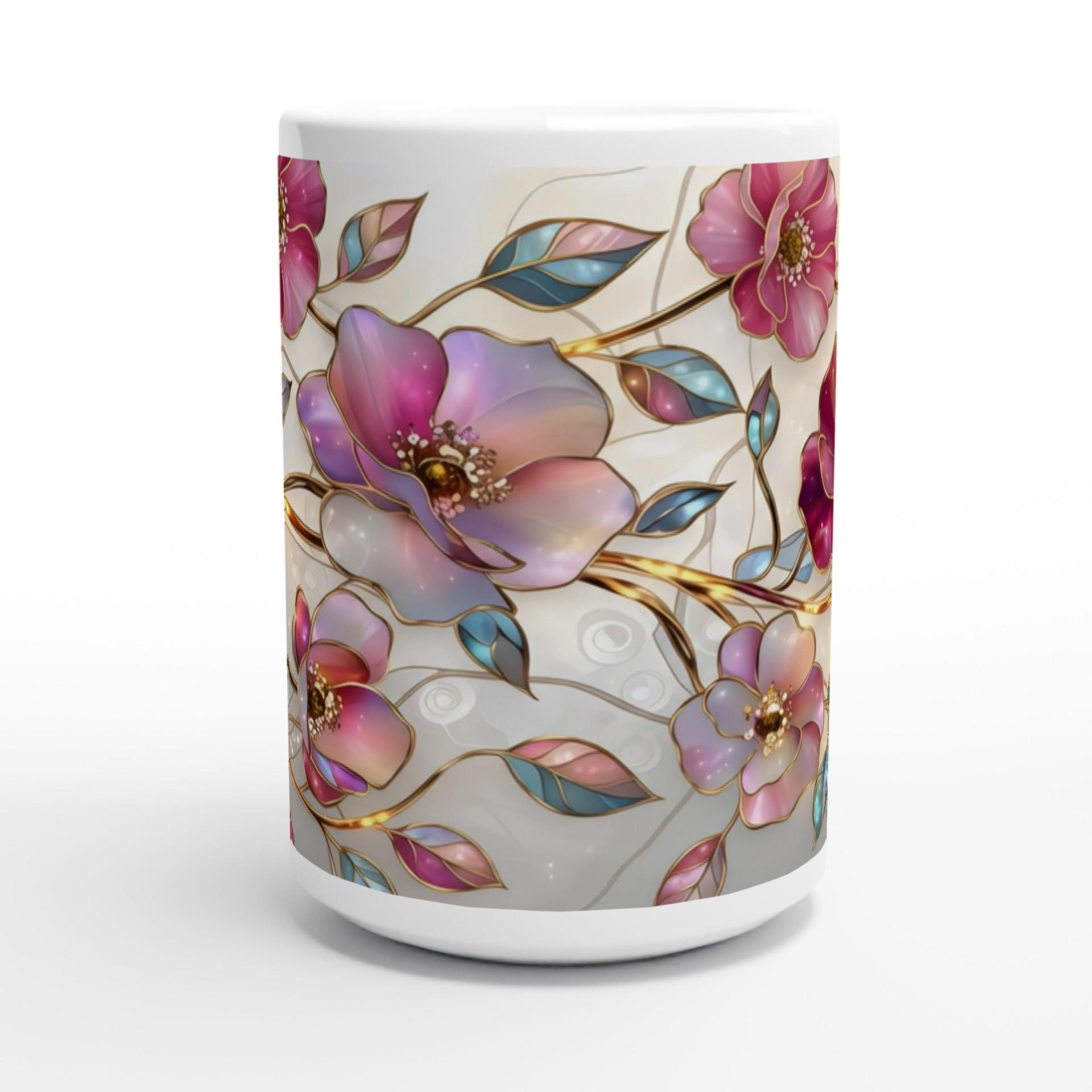 Floral Cups -  Large and Small Ceramic Mugs