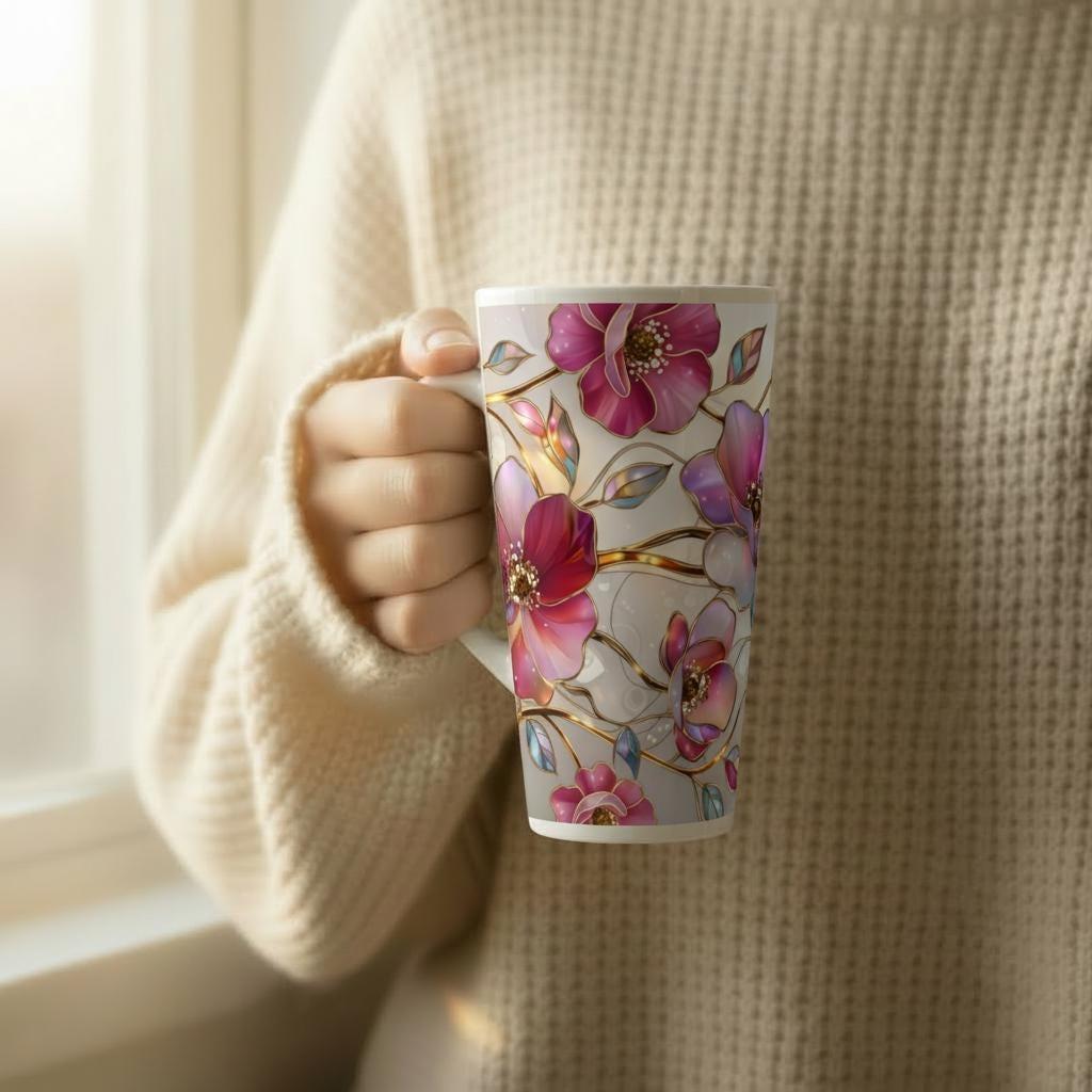 Latte 17oz Ceramic Mug - Coffee or Tea Cup, Extra Tall