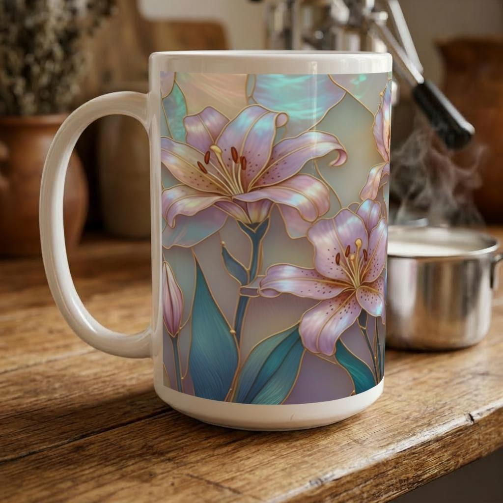 Floral Cups -  Large and Small Ceramic Mugs