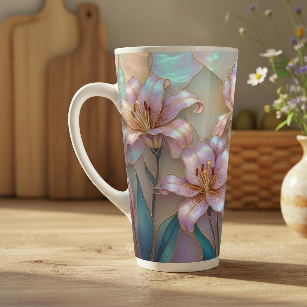 Latte 17oz Ceramic Mug - Coffee or Tea Cup, Extra Tall
