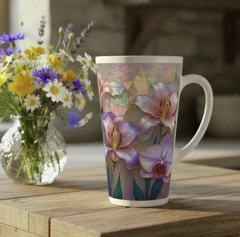 Latte 17oz Ceramic Mug - Coffee or Tea Cup, Extra Tall