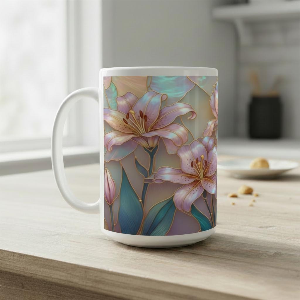 Floral Cups -  Large and Small Ceramic Mugs