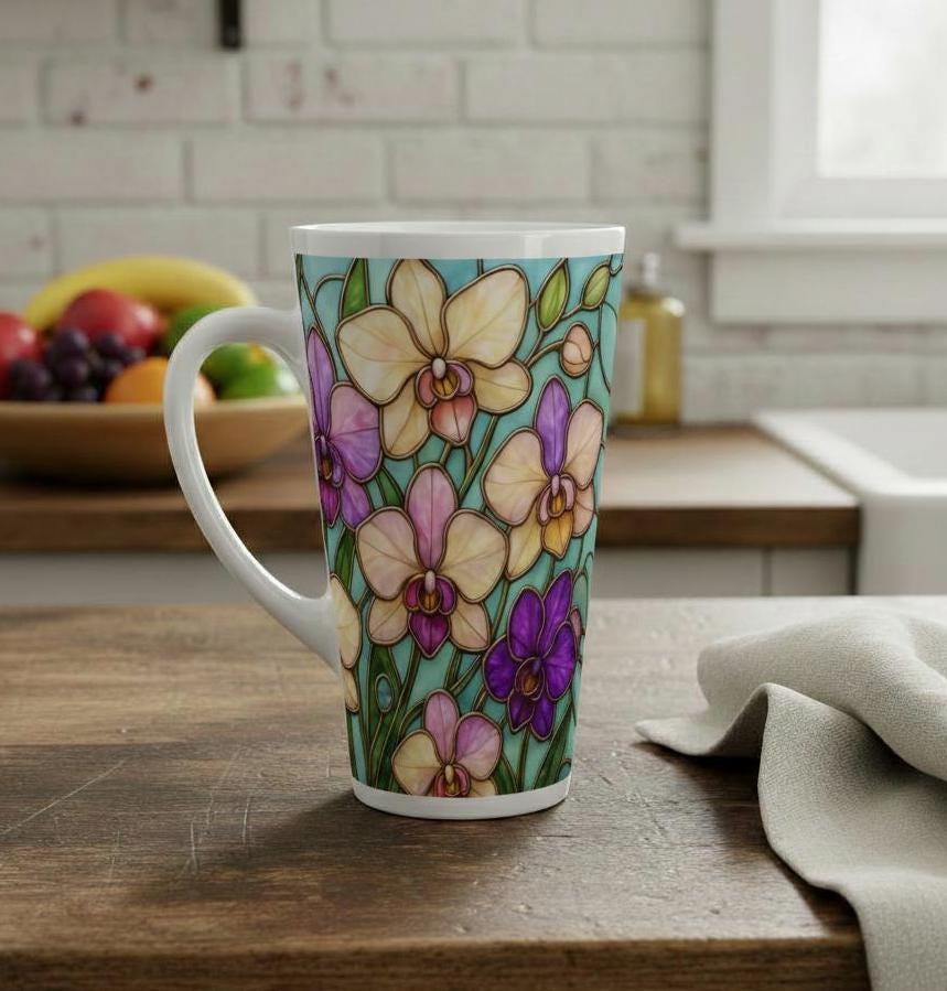 Latte 17oz Ceramic Mug - Coffee or Tea Cup, Extra Tall