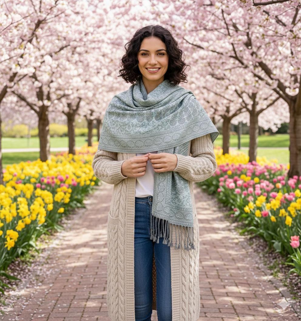 Soft Pashmina Shawl & Scarf for Women, Wide Scarf, Sarong or Head Wraps