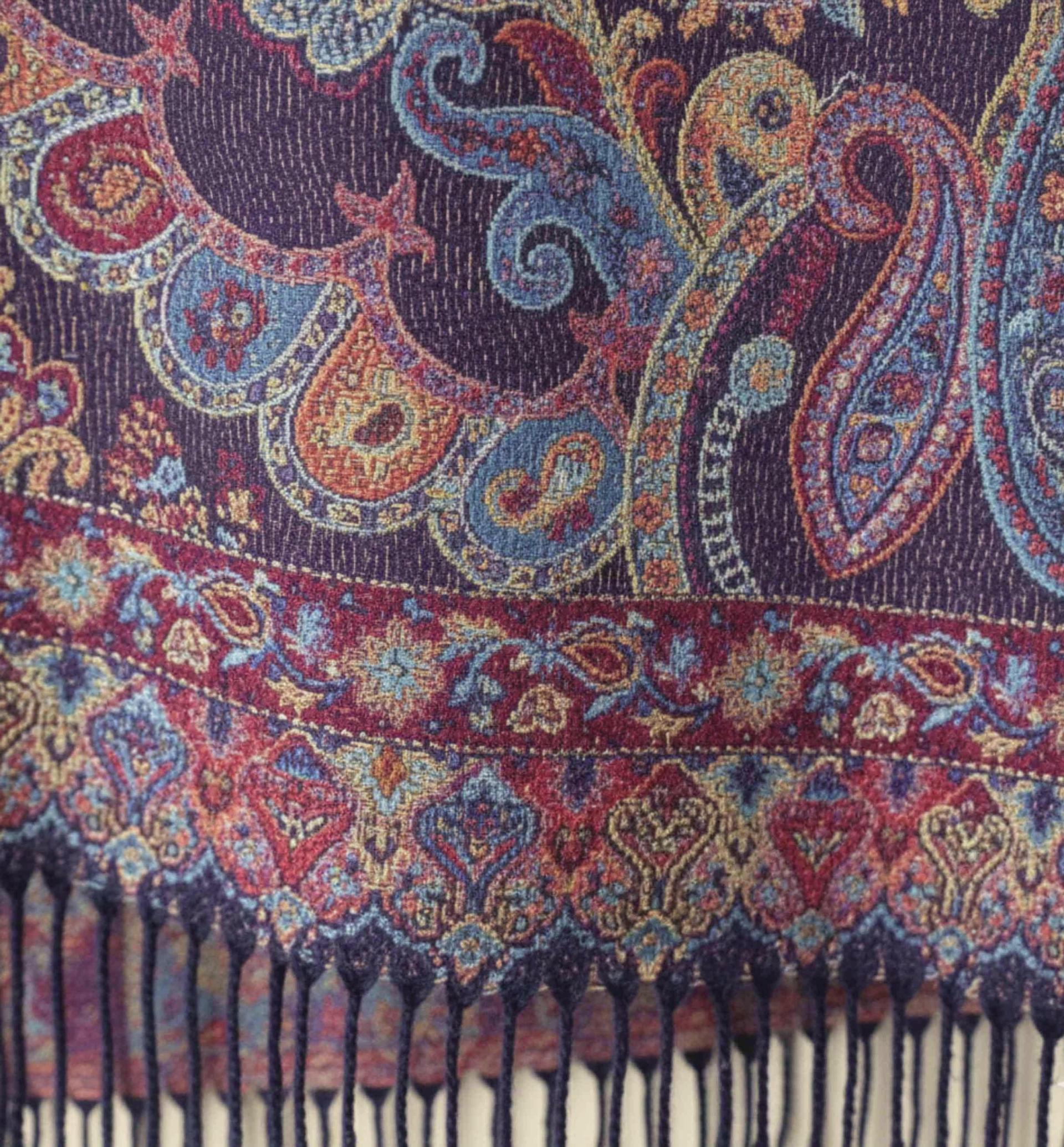 Thick Pashmina Shawl & Scarf for Women, Jacquard Brocade, Blanket Shawl