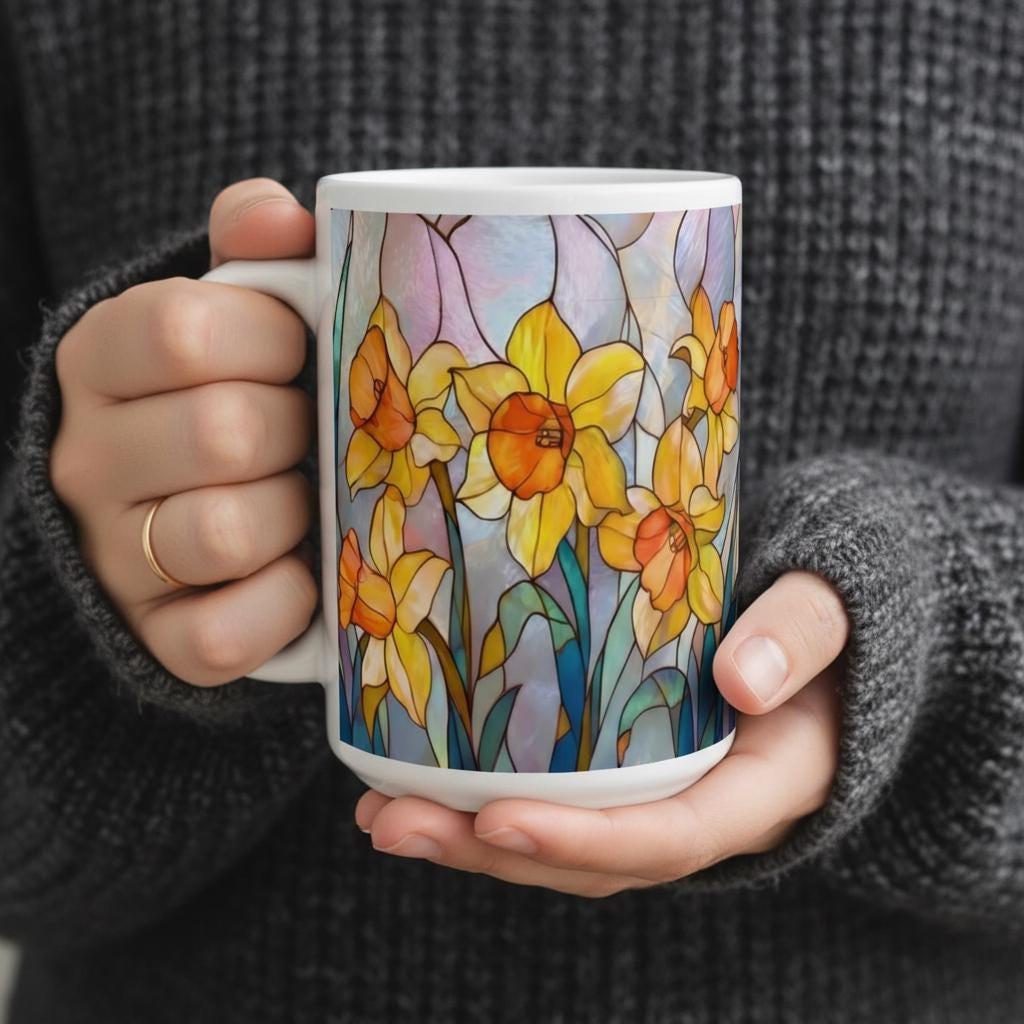 Floral Cups - Large and Small Ceramic Mugs