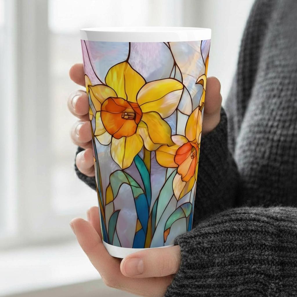 Latte 17oz Ceramic Mug - Coffee or Tea Cup, Extra Tall