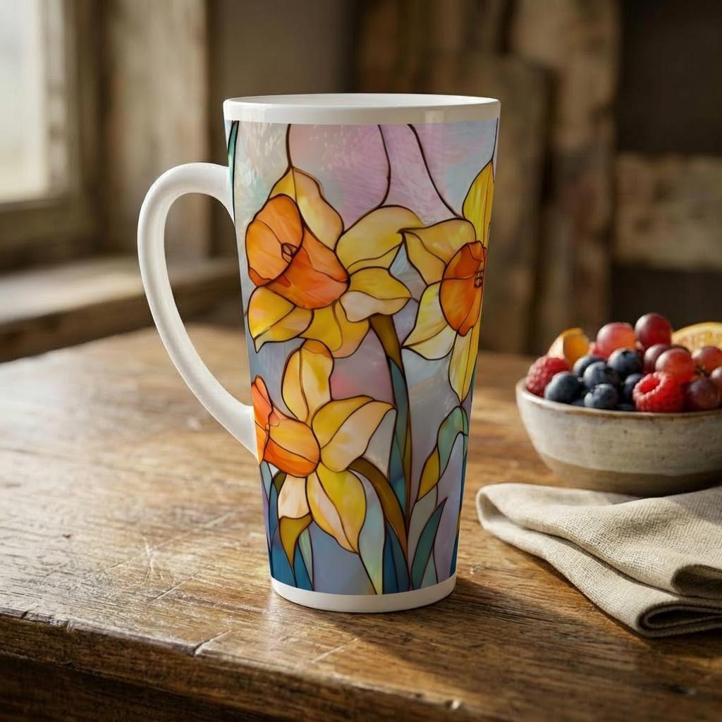 Latte 17oz Ceramic Mug - Coffee or Tea Cup, Extra Tall