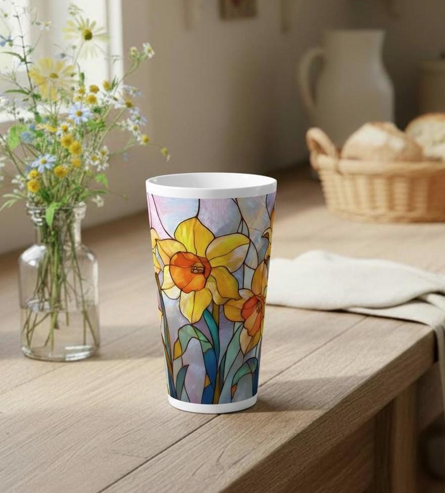 Latte 17oz Ceramic Mug - Coffee or Tea Cup, Extra Tall