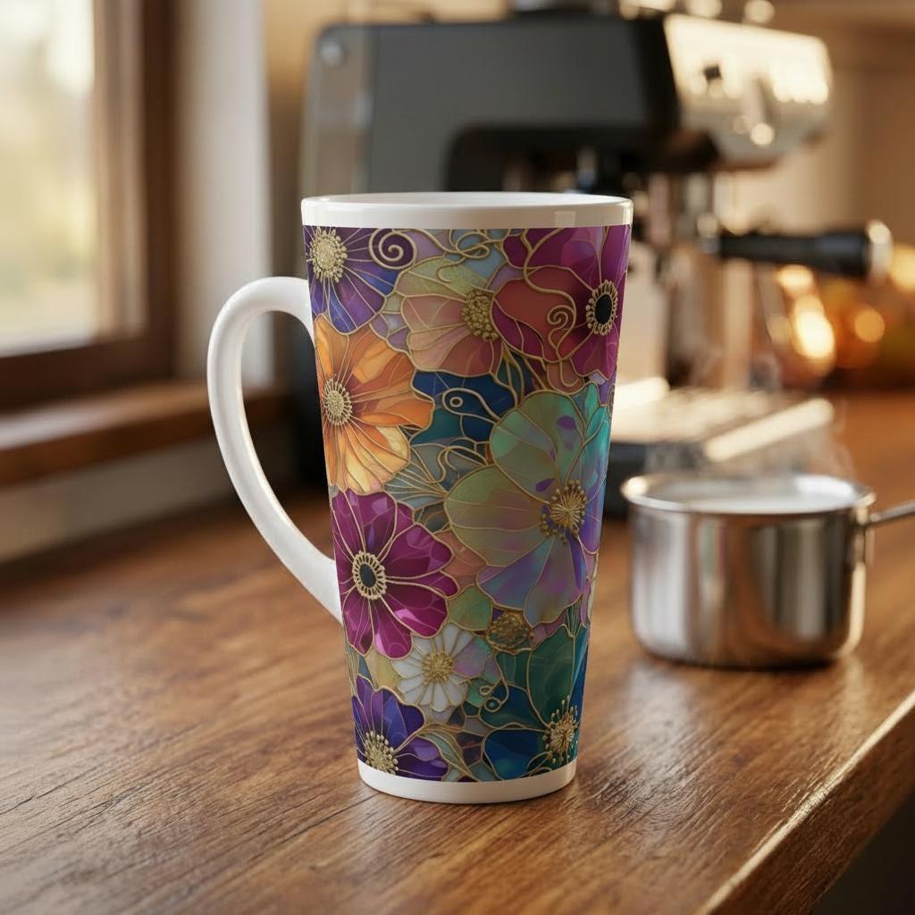 Latte 17oz Ceramic Mug - Coffee or Tea Cup, Extra Tall