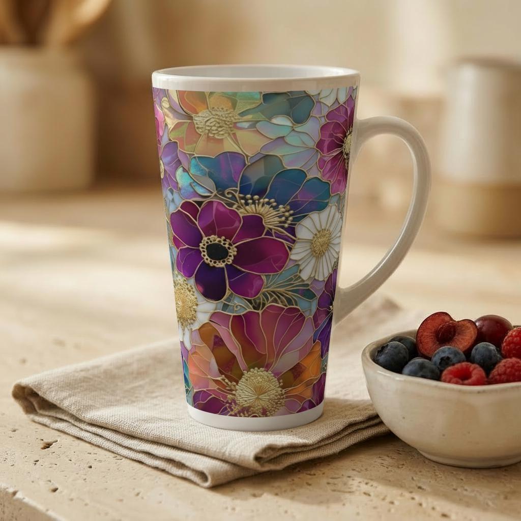 Latte 17oz Ceramic Mug - Coffee or Tea Cup, Extra Tall