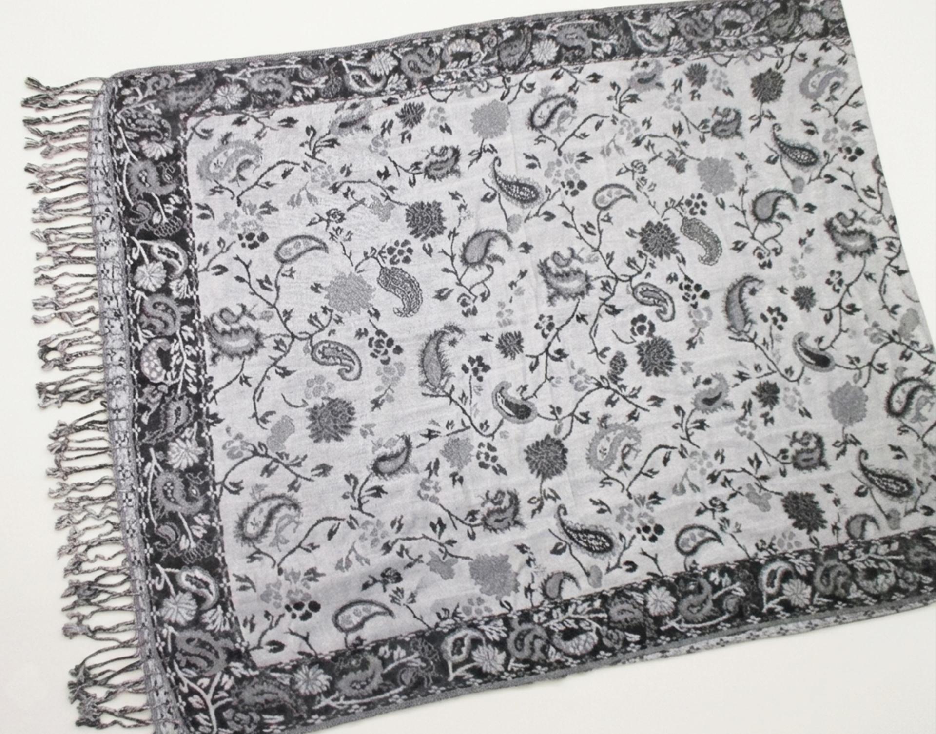 Soft Pashmina Shawl & Scarf for Women, Jacquard Brocade, Blanket Scarf, Head Wraps