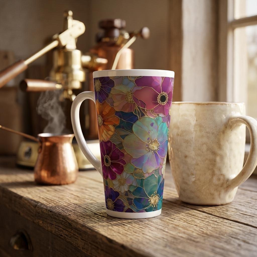 Latte 17oz Ceramic Mug - Coffee or Tea Cup, Extra Tall