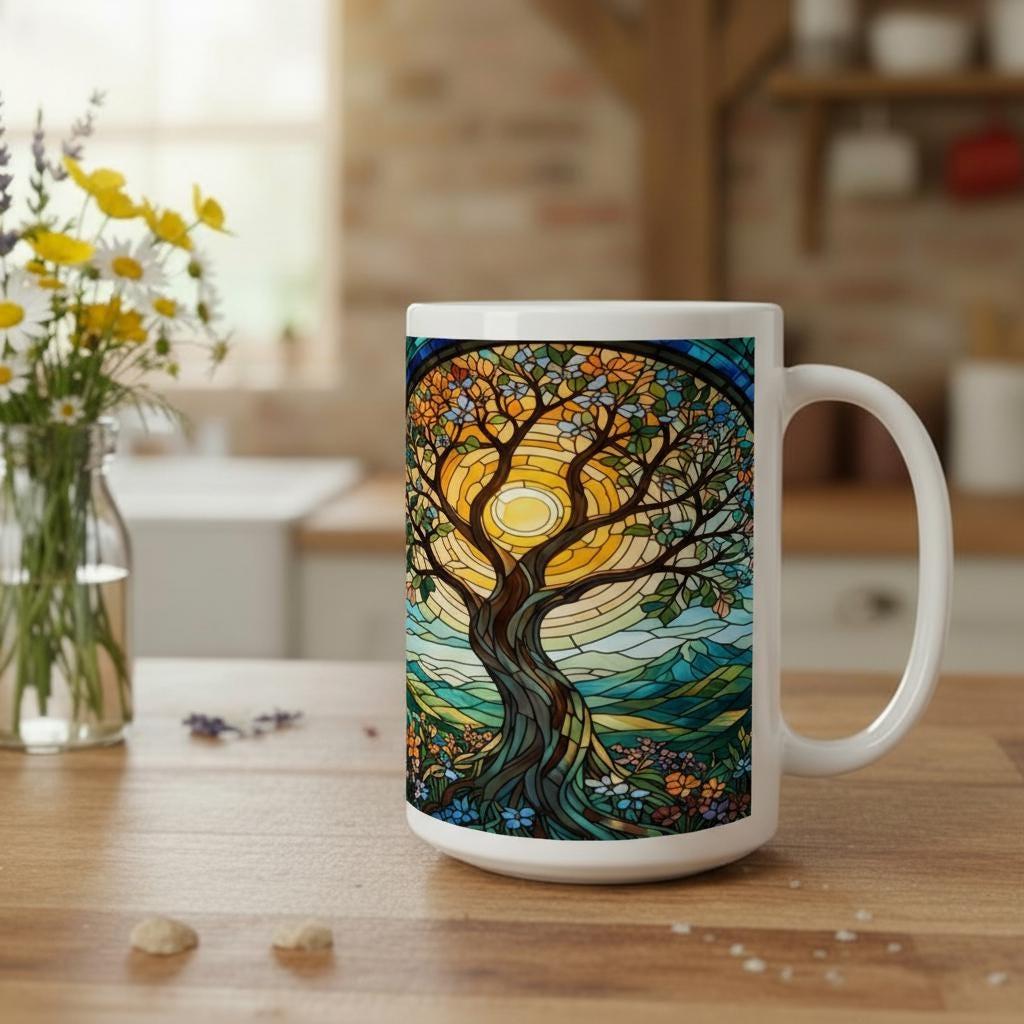 Tree - Large and Small Ceramic Mugs