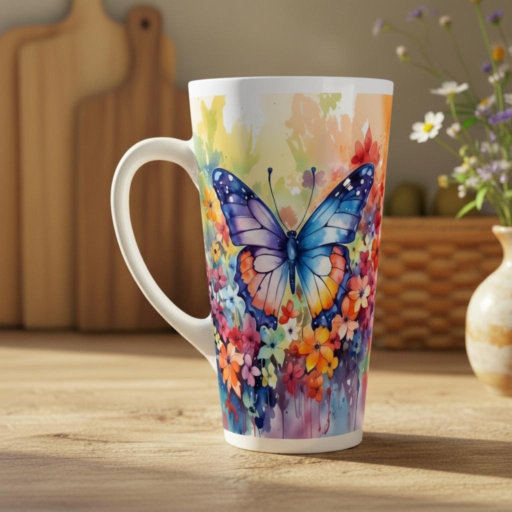 Latte 17oz Ceramic Mug - Coffee or Tea Cup, Extra Tall