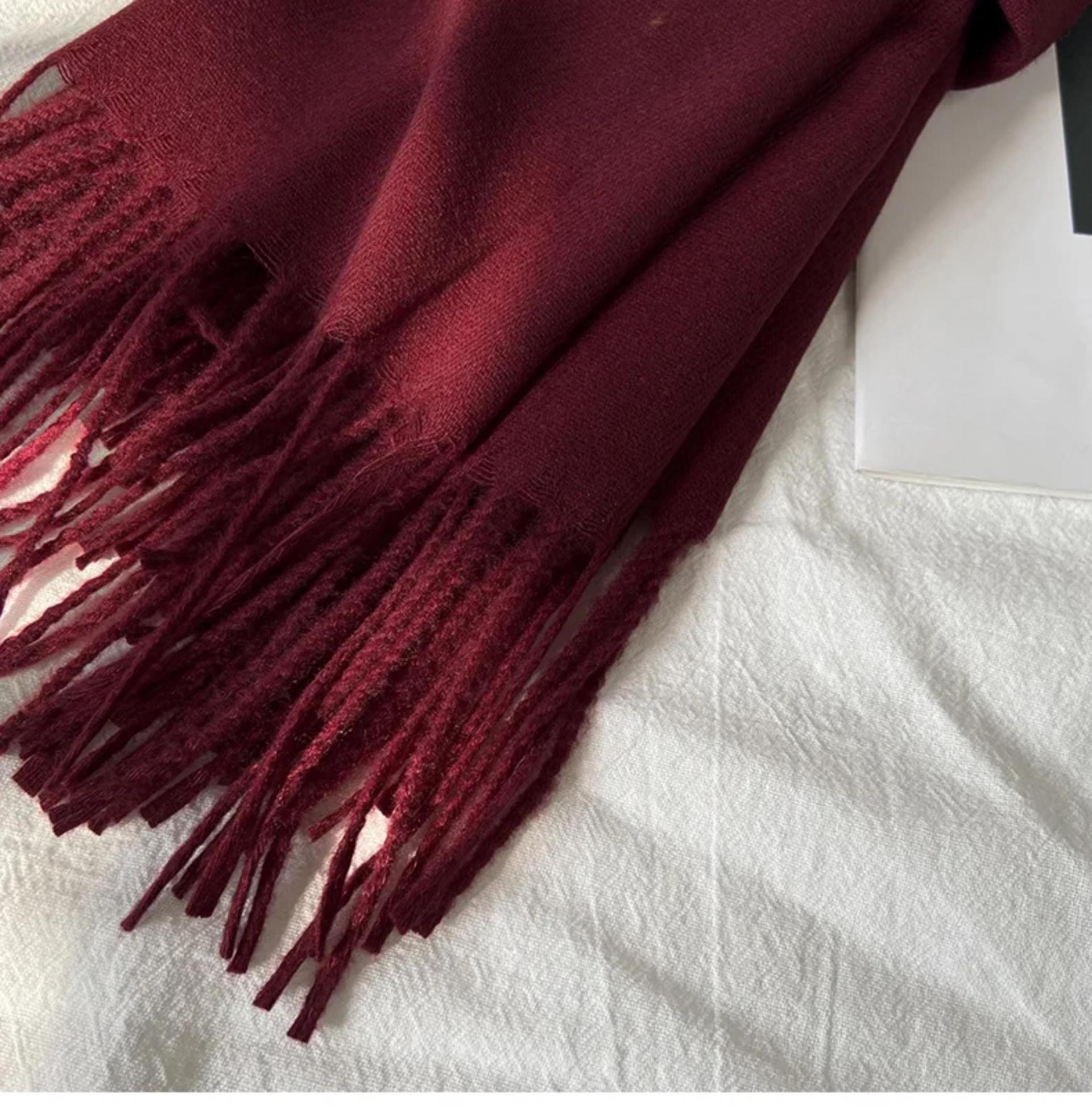 Wine Pashmina, Blanket Shawl - Lightweight Wide Scarf and Wrap