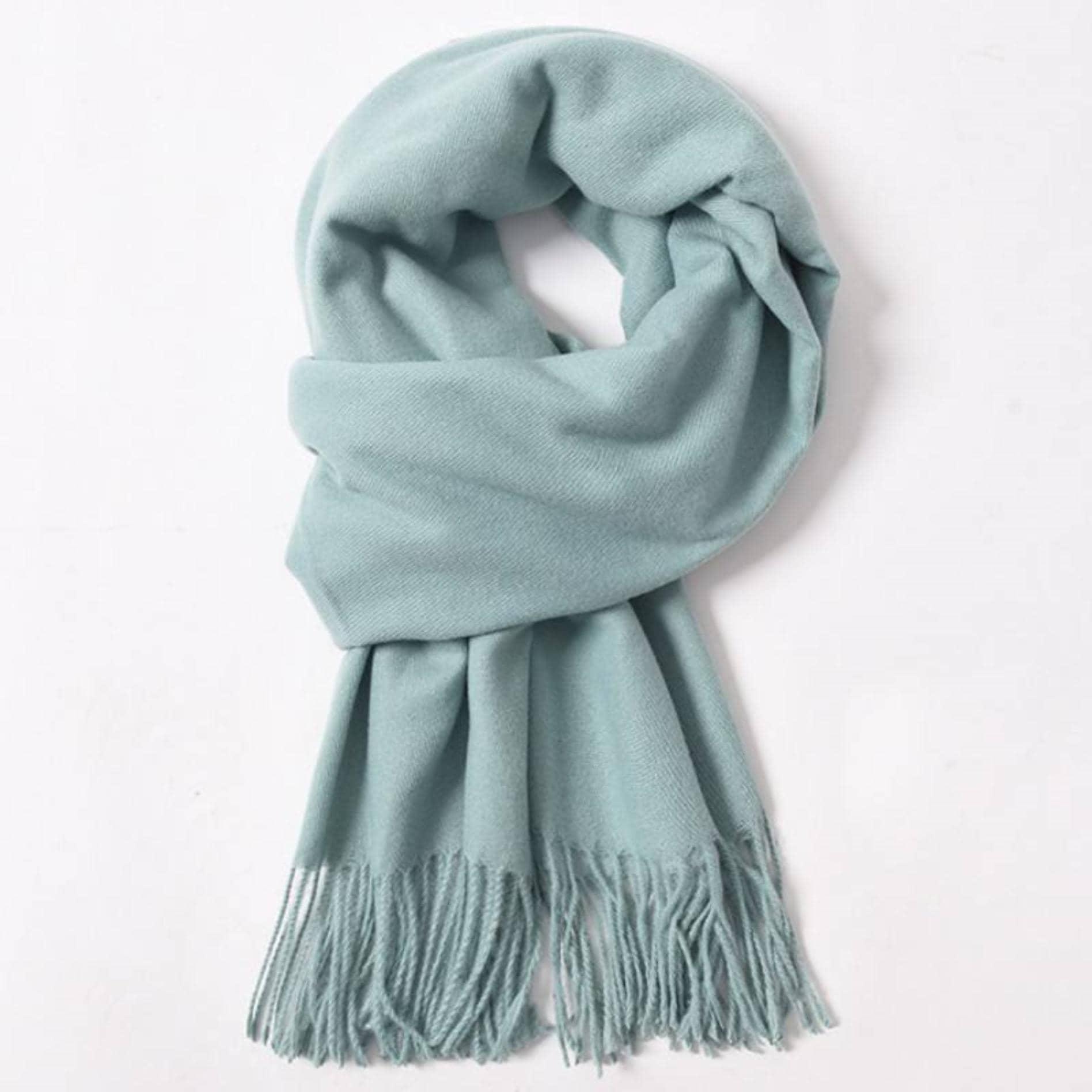 Lightweight Turquoise Pashmina, Blanket Shawl - Wide Scarf and Wrap