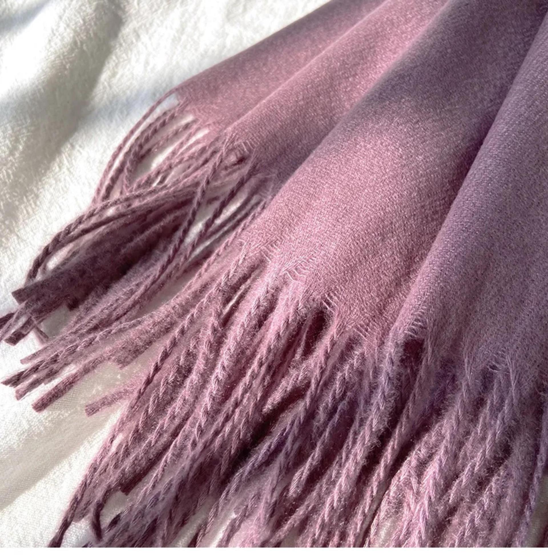 Purple Pashmina, Blanket Shawl - Lightweight Wide Scarf and Wrap