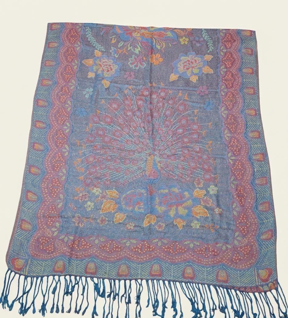 Soft Pashmina Shawl & Scarf for Women, Jacquard Brocade, Shawl, Sarong or Head Wraps
