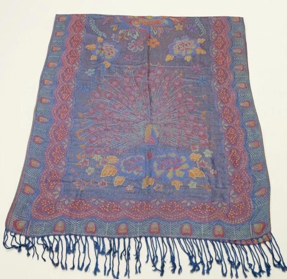 Soft Pashmina Shawl & Scarf for Women, Jacquard Brocade, Shawl, Sarong or Head Wraps