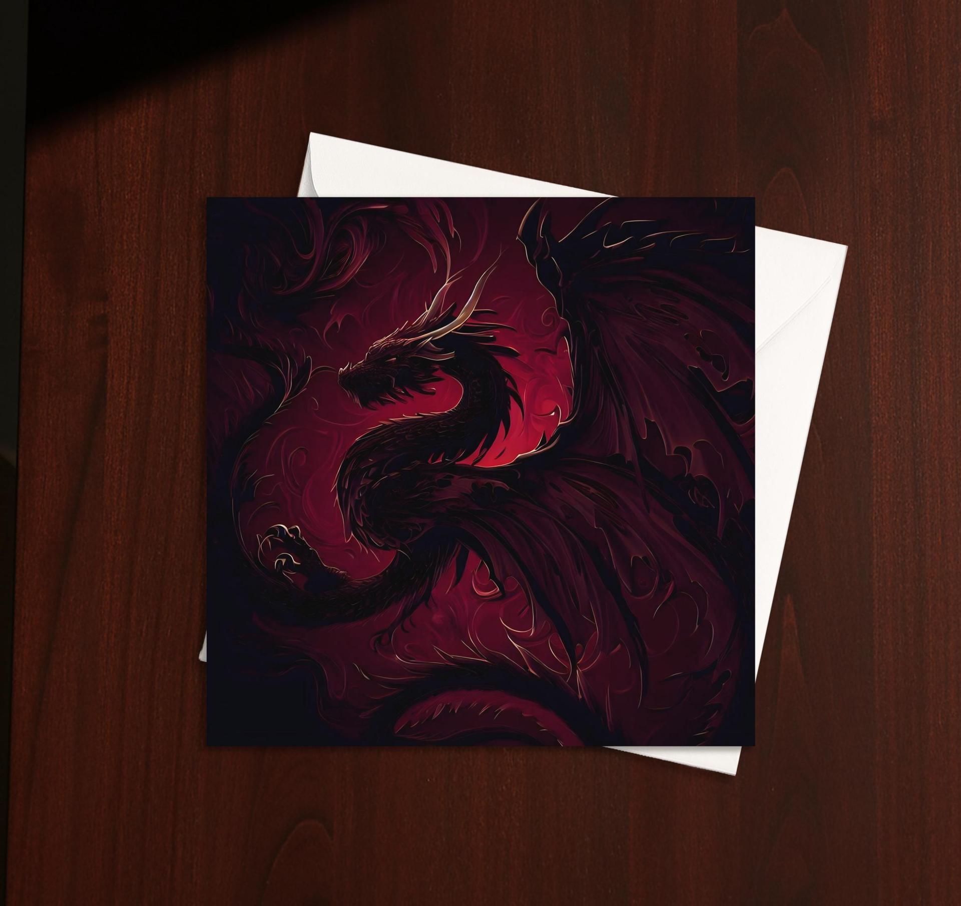 Dragon - Greeting Cards, Birthday Card, Large Notecards