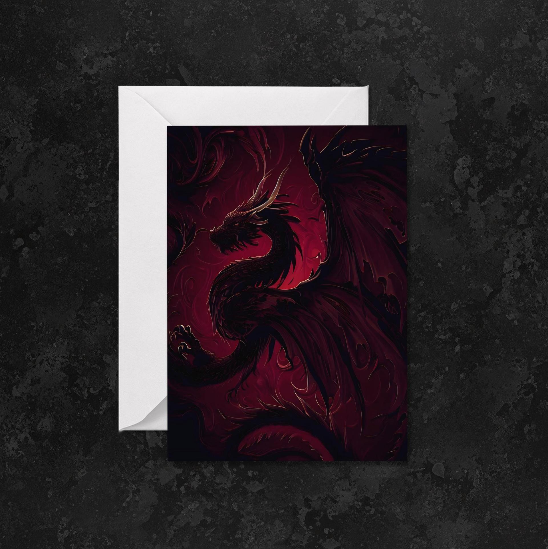 Dragon - Greeting Cards, Birthday Card, Large Notecards