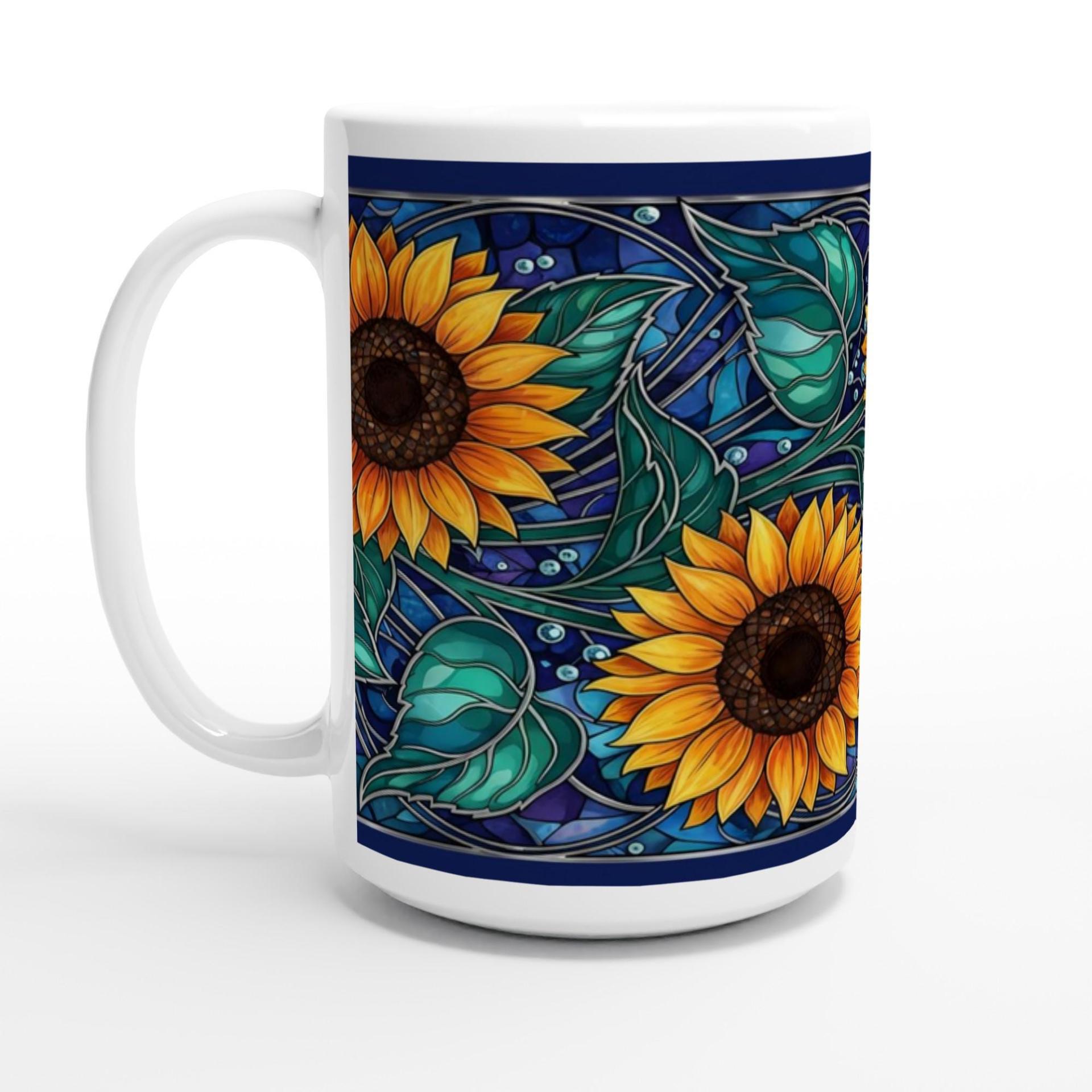 Sunflower Mug - Floral Cups -  Large and Small Ceramic Mugs
