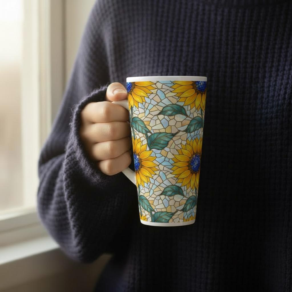 Latte 17oz Ceramic Mug - Coffee or Tea Cup, Extra Tall